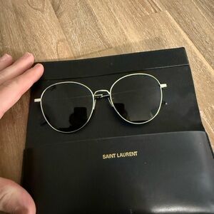 Saint Laurent Gold and Black Eyewear for woman
